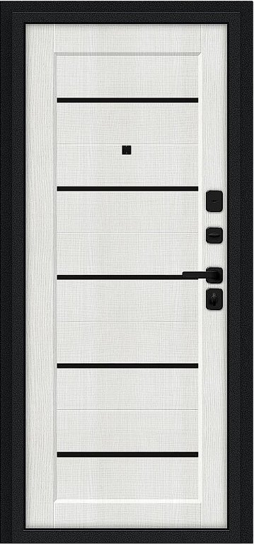 Товар Дверь Браво Борн/SBlack Букле черное/Bianco Melinga DIS007403