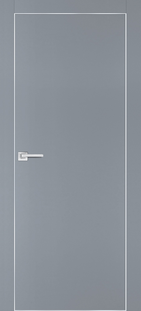 Межкомнатная дверь PX-1 AL кромка с 4-х ст. Серый матовый