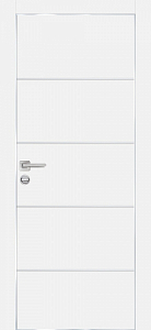 Товар Межкомнатная дверь PX-12  AL кромка с 4-х ст. Белый матовый