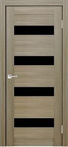 Товар Межкомнатная дверь Легенда X-8 Тон Неаполь Остекление Лакобель черное