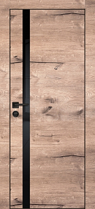 Товар Межкомнатная дверь PX-8  черная кромка с 4-х ст. Дуб пацифик