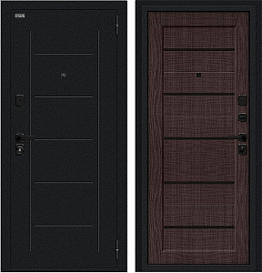 Товар Дверь Браво Борн/SBlack Букле черное/Wenge Melinga DIS007406
